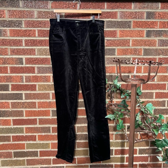 LOFT Pants - LOFT Black Velvet High Waisted Skinny Fit Pants